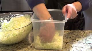 Homemade Sauerkrut made easy by Magdi [upl. by Eidur]