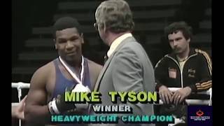 A 15YearOld Mike Tyson Vs Joe Cortez  Junior Olympics 1981 Amateur boxing [upl. by Llehcnom706]