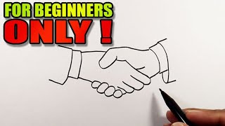 How to draw shake hands easy  Simple Drawings [upl. by Tersina]