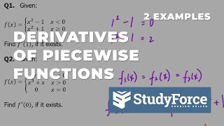 Derivatives of Piecewise Functions [upl. by Gough]