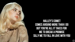 Billie Eilish  HALLEYS COMET Lyrics [upl. by Lareneg]