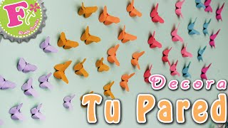 DIY Mariposas Origami para DECORAR tu pared [upl. by Theona]