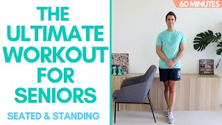 60Minute Senior Full Body Workout Seated amp Standing [upl. by Lebatsirc382]