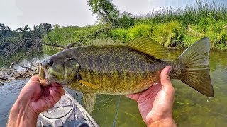 How I Fish A Stretch Of River For Summer Smallmouth [upl. by Aneelad193]