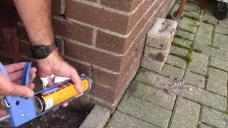 Mortar Repair 1 Hour  Easy Tuckpointing Repointing Caulk Stops Water [upl. by Edla]