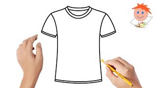 How to draw a tshirt  Easy drawings [upl. by Karlen]