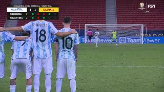 Argentina vs Colombia  Penalty kick 32 Semifinal 2021 [upl. by Aihseya144]