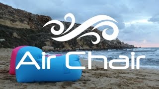 Meet the Air Chair  Easy Fast fill wind inflated beach lounge chair [upl. by Nosyt]