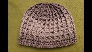 The Waffle Stitch Hat Crochet Tutorial [upl. by Lehcar870]