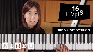 16 Levels of Piano Composition Easy to Complex  WIRED [upl. by Shaffert780]