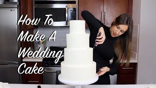 How To Make A Wedding Cake At Home  CHELSWEETS [upl. by Waligore]