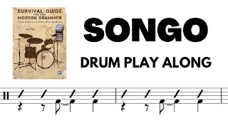 SONGO drum play along with drum chart Jim Riley Survival Guide [upl. by Yaeger913]