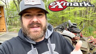 How to replace DRIVE BELT on exmark lazer z [upl. by Arrim192]