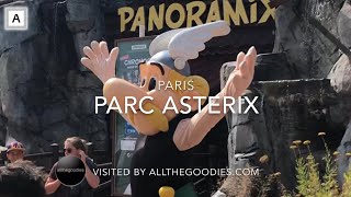 Parc Asterix  Full overview Paris  Virtual travel by allthegoodiescom [upl. by Nageem433]