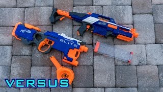 VS Nerf Rapidstrike vs Nerf Hyperfire  Which is Better [upl. by Rossen]