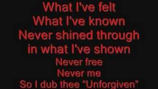 Metallica The Unforgiven Lyrics [upl. by Cirderf]