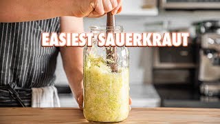 How To Make The Easiest Homemade Sauerkraut [upl. by Ttenaj]