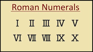 Roman numerals 1 to 100 rules and convention [upl. by Denna]