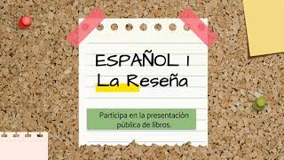 LME1 Secundaria La reseña [upl. by Thursby]