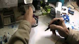 Filling instructions for a Pelikan pen M800 O3B with Crimson Glory Vine ink nibscom [upl. by Ecinom209]