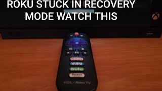 How to get Roku TV out of Recovery Mode [upl. by Etnoved]