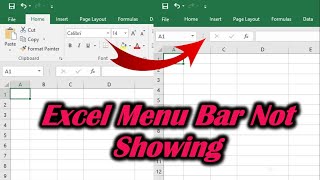 Excel Menu Bar Not Showing [upl. by Ahtera835]