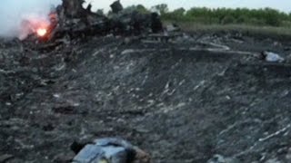 Journalist Bodies turned inside out at MH17 crash site [upl. by Harriott479]