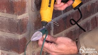 Attaching Christmas Lights to Brick with Hot Glue [upl. by Ayor]