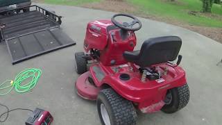 Troy Bilt Pony riding mower not starting the problem the fix and servicing the mower [upl. by Attelahs970]