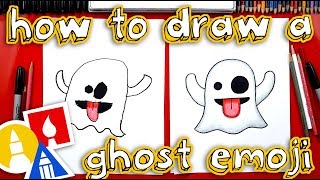 How To Draw The Ghost Emoji [upl. by Harsho]