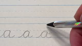 Lowercase quotaquot in cursive [upl. by Aleka]