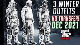 GTA 5 Online Winter Military Outfits After Patch 158 Tuners Clothing Glitches Not Modded Christmas [upl. by Oaht]