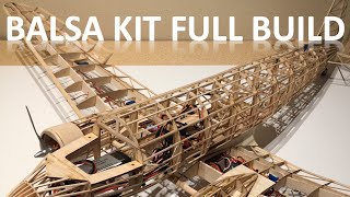 60quot Balsa Kit DC 3 Airplane Full Build Video [upl. by Tami]