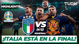 Highlights  Italia 1421 España  UEFA Euro 2020  Semifinal  TUDN [upl. by Elyod]