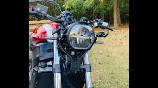 Yamaha XSR700Brogue Motorcyles LED Headlight install [upl. by Guenna207]