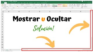 Como MOSTRAR u OCULTAR LA BARRA DE DESPLAZAMIENTO VERTICAL Y HORIZONTAL en Excel  solución [upl. by Olonam534]