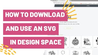 How to Download and use an SVG in Cricut Design Space [upl. by Santini]