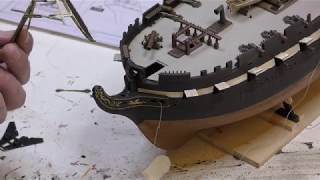 Revell USS Constitution Build 196 Scale [upl. by Ehsom]