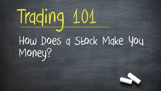 Trading 101 How Does a Stock Make You Money [upl. by Teplica]