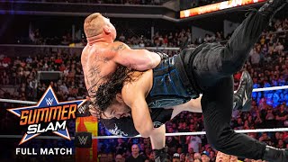 FULL MATCH  Brock Lesnar vs Roman Reigns  Universal Title Match SummerSlam 2018 [upl. by Enitsirk]