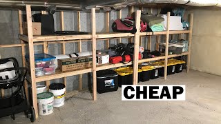 DIY Basement Storage Shelves  EASY [upl. by Staten70]