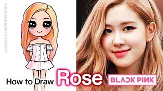 How to Draw Rose  BlackPink Kpop [upl. by Atterrol867]