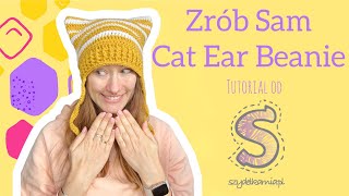 Zrób Sam na szydełku ☆ Cat Ear Beanie ☆ tutorial krok po kroku [upl. by Ellga101]