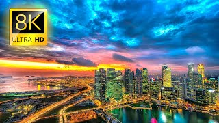 Megacities Around the World Tour in 8K ULTRA HD  8K TV [upl. by Spillar]