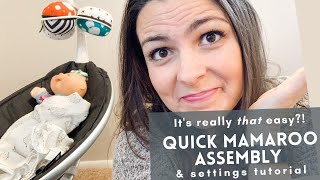 MAMAROO SWING ASSEMBLY amp SETTINGS  How to use the 4moms baby swing and a quick setting tutorial [upl. by Phaedra]