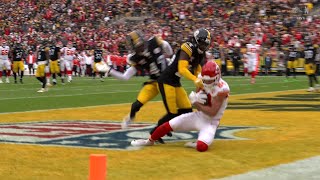 Mahomes second TD pass extends Chiefs lead to 12 over Steelers [upl. by Ingraham454]