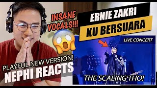 Ernie Zakri  Ku Bersuara Concert Version  SINGER REACTION [upl. by Gnem605]