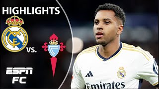 Real Madrid vs Celta Vigo  LALIGA Highlights  ESPN FC [upl. by Attenol]