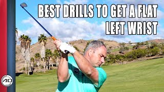 Golf  Best Drills To Get A Flat Left Wrist [upl. by Emera756]