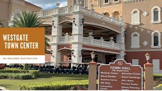 Westgate Town Center Resort Orlando  Town Hall Full Tour Experience [upl. by Ayortal]